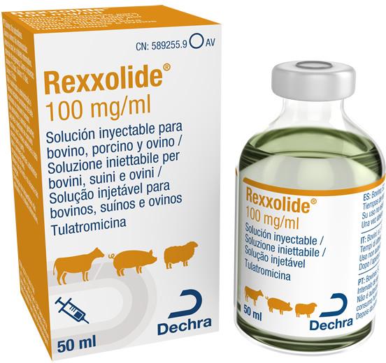 Rexxolide 100 mg/ml para inyección en vacuno, porcino y ovino.
