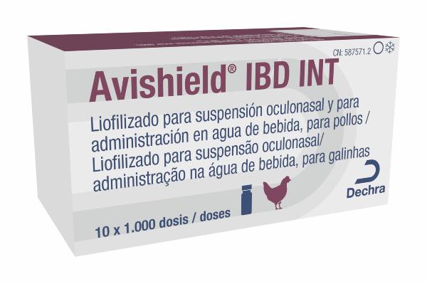 Avishield IBD INT liofilizado para suspensión oculonasal y para administración en agua de be-bida para pollos