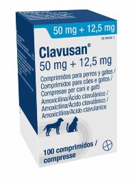 Clavusan 50 mg/12,5 mg comprimidos para gatos y perros