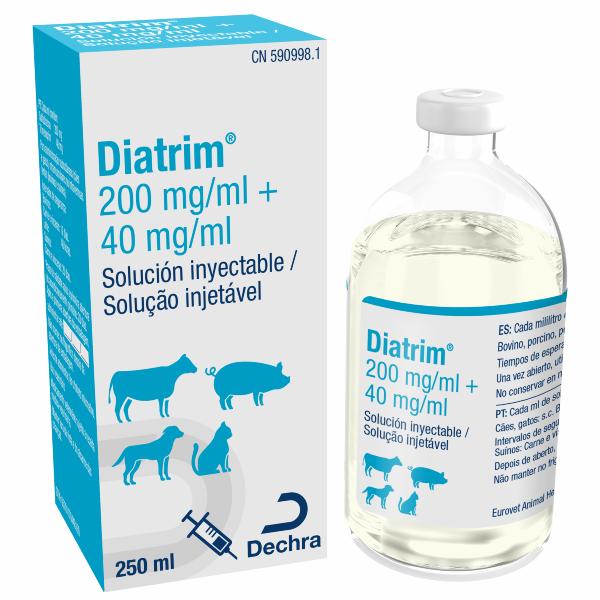 Diatrim 200 mg/ml + 40 mg/ml solución inyectable
