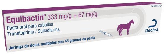 Sulfadiazina + Trimetroprim en pasta oral para caballos