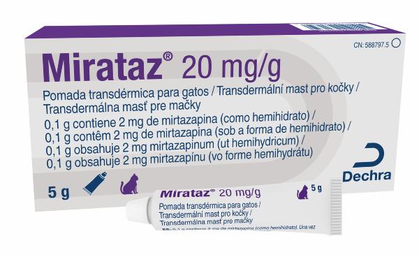 Mirataz 20 mg/g pomada transdérmica para gatos