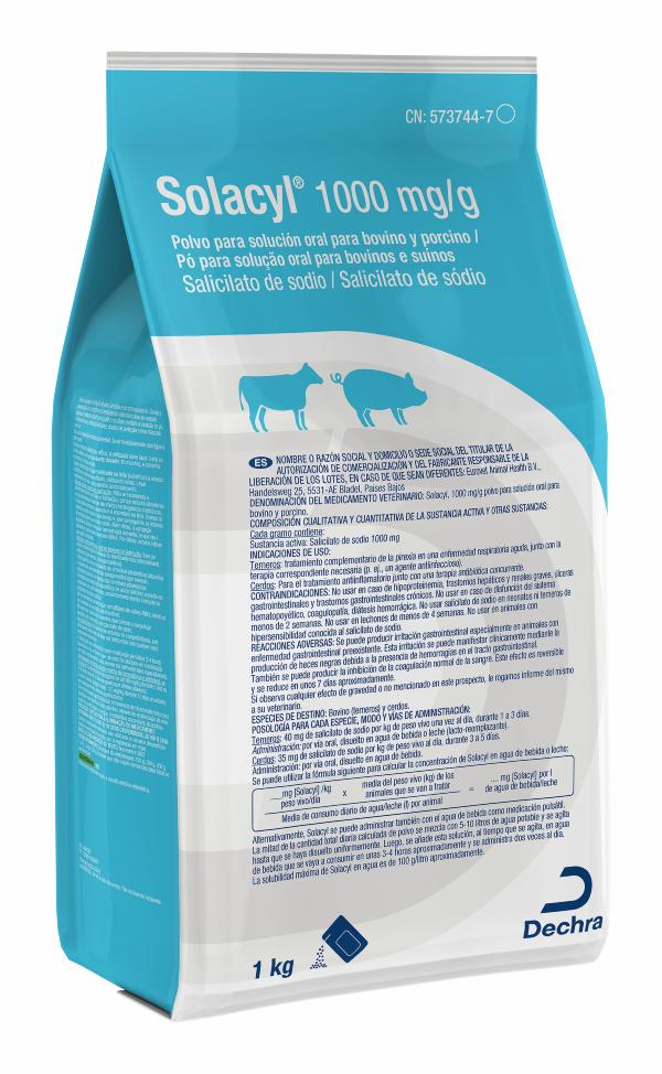 Solacyl1000 mg/g polvo para solución oral para bovino y porcino.