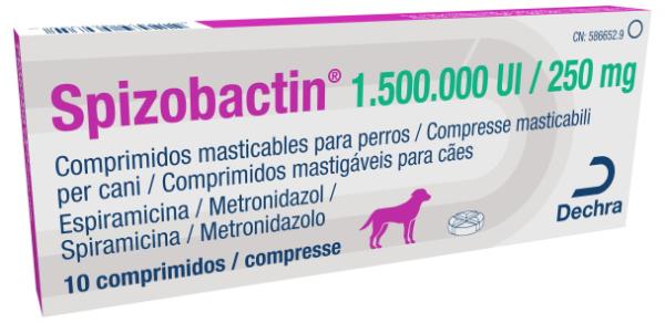 Spizobactin 1.500.000 UI/250 mg comprimidos para perros