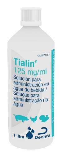 Tialin 125 mg/ml solución para administración en agua de bebida para porcino, pollos y pavos