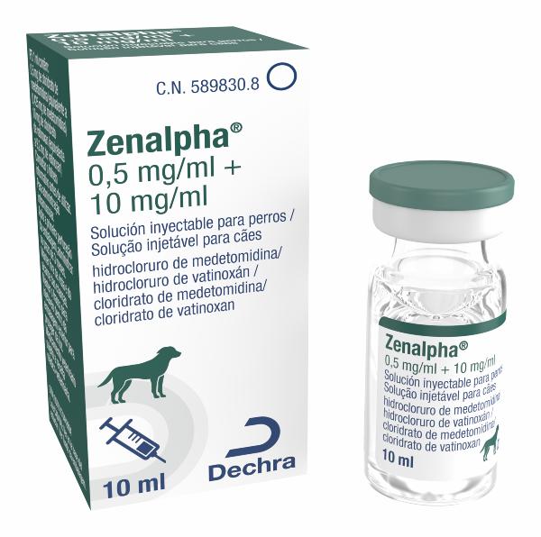 Zenalpha 0,5 mg/ml + 10 mg/ml solución inyectable para perros