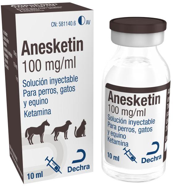 Anesketin 100 mg/ml solución inyectable para perros, gatos y caballos