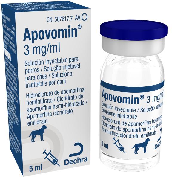 Apovomin 3 mg/ml solución inyectable para perros