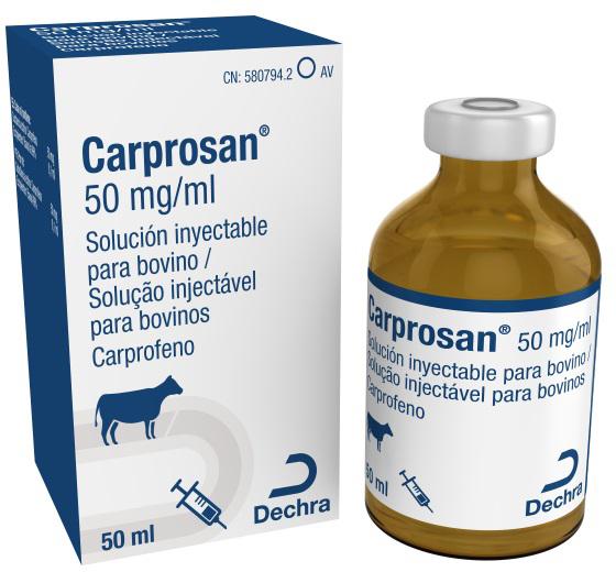Carprosan 50 mg/ml solución inyectable para vacuno