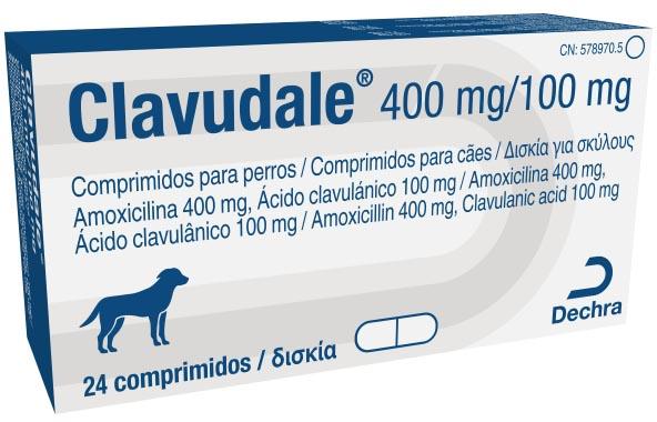 Clavudalr 400 mg/100 mg, comprimidos para perros