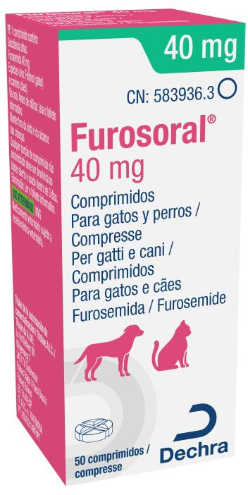 Furosemida 40 mg en comprimidos para perros y gatos