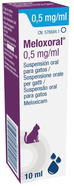 Meloxoral 0,5 mg/ml suspensión oral para gatos