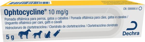 Ophtocycline 10 mg/g pomada oftálmica para perros, gatos y caballos