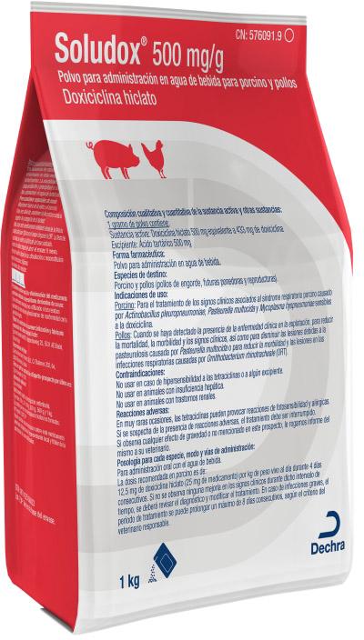 Soludox 500 mg/g polvo para administración en agua de bebida para porcino y pollos