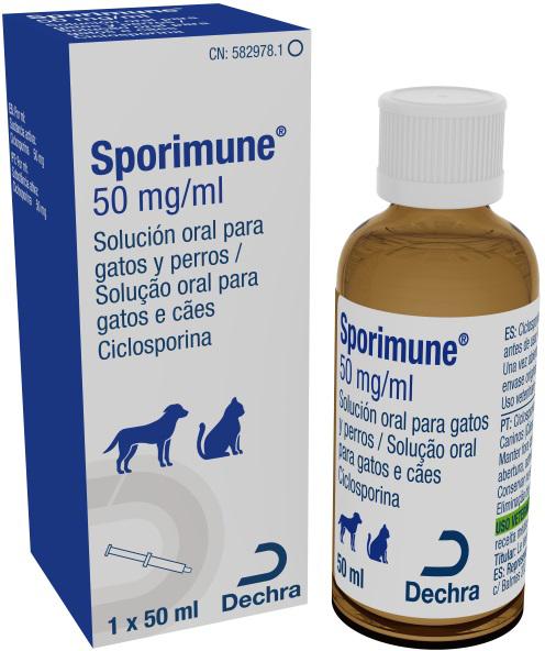 Ciclosporina en solución oral para perros y gatos