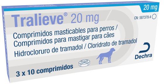 Tralieve 20 mg comprimidos masticables para perros