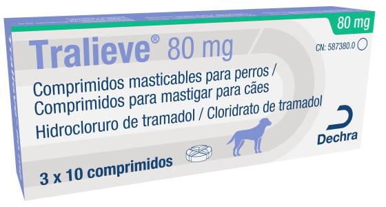 Tralieve 80 mg comprimidos masticables para perros