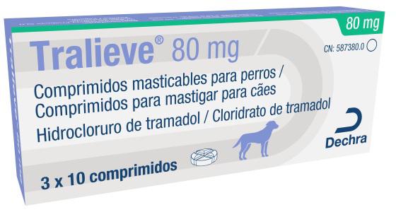 Tralieve 80 mg comprimidos masticables para perros