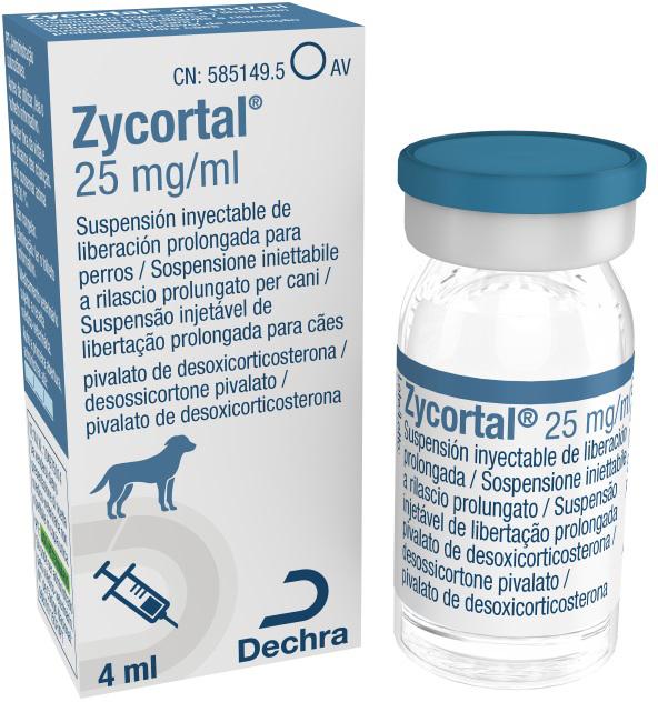 Zycortal 25 mg/ml suspensión inyectable de liberación prolongada para perros